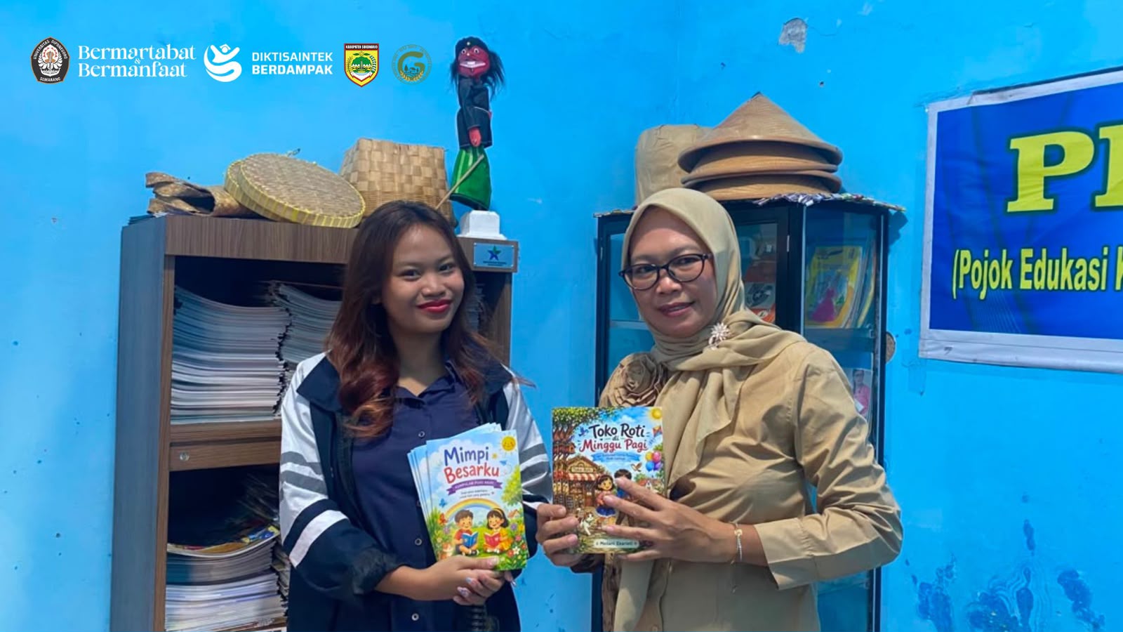 Dari Kata Menjadi Karya: Mahasiswa KKN Undip  Hadirkan Ruang Literasi Anak di Desa Gupit